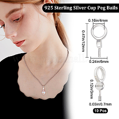 10 Stück 925 Sterlingsilber-BecherKlaue&nbsp;STER-BBC0001-50