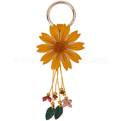 Porte-clés en cuir et alliage&nbsp;HJEW-WH20022-04B-04