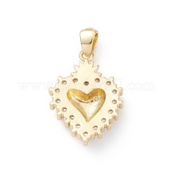 Colgantes de circonita cúbica transparente micro pavé de latón chapado en rack&nbsp;KK-L155-64G