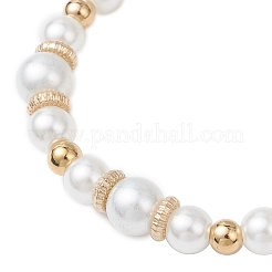 4 Stück 4 Stile Glasperlen & CCB-Kunststoff runde Perlen Stretch-Armbänder für Frauen&nbsp;BJEW-JB12542