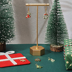 6 pendentif en laiton et strass sur le thème de Noël&nbsp;KK-CA0003-79