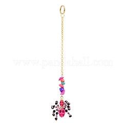 Decorazioni pendenti con perline di vetro e turchese sintetico tinto a tema Halloween&nbsp;HJEW-MZ00282-01