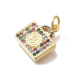 Adornos de latón micropavé de circonia cúbica&nbsp;KK-D431-058G-01
