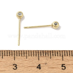 Ricerca di orecchini a bottone in ottone&nbsp;KK-K383-04A-G