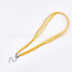 Fabrication de colliers avec cordon en cire et organza&nbsp;NCOR-T002-112
