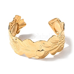 Bracelets manchettes en acier inoxydable 304 pour femmes&nbsp;BJEW-L719-01A-G