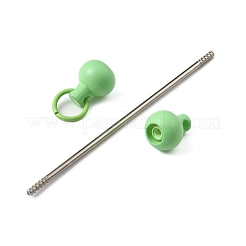 Barre de porte-clés en plastique perlée pour la fabrication de bijoux et l'artisanat&nbsp;AJEW-C040-01D-1