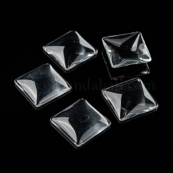 Transparentem Glas Quadrat Cabochon&nbsp;GGLA-A001-25mm
