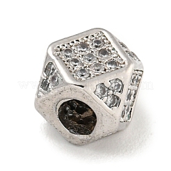 Messing Micro Pavé Perlen in Schwarz/Klar Zirkonia&nbsp;KK-G493-38P-01