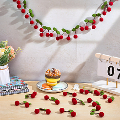 3 Beutel Wollbommel-Kirsch-Hängebanner&nbsp;DIY-CP0013-53