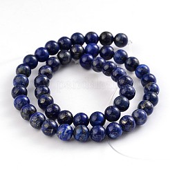 Natürliche Lapislazuli runde Perle Stränge&nbsp;G-M230-02-8mm