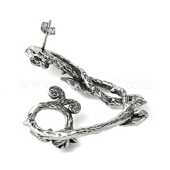 Pendientes de acero inoxidable quirúrgico 316&nbsp;EJEW-E300-11AS-01