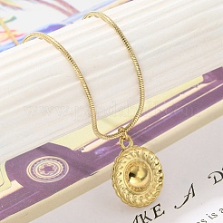 Collier pendentif en nacre avec placage ionique (IP) et chaînes en acier inoxydable 304&nbsp;NJEW-K255-19G