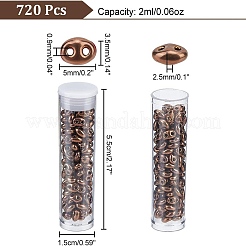 720 pièce de perles de rocaille en verre tchèque de couleurs lustrées&nbsp;GLAA-NB0001-51A