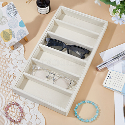 6 bandeja organizadora rectangular de MDF con rejilla&nbsp;CON-WH0110-318B