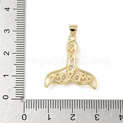Pendentifs avec zircon cubiques à micro-pavés en laiton&nbsp;KK-D426-07G