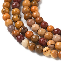 Rotondi Mookaite naturale filoni gemma tallone&nbsp;G-J333-06-4mm