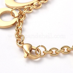 Braccialetti con ciondoli in acciaio inossidabile 304&nbsp;BJEW-G582-40G