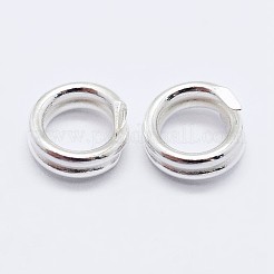 925 anneaux ouverts en argent sterling&nbsp;STER-F036-01S-1x6mm