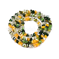 Chapelets de perles en verre électroplaqué&nbsp;X-GLAA-T023-A17-04