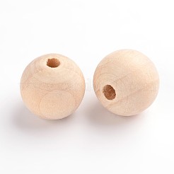 Unfertige Naturholzperlen&nbsp;X-WOOD-S651-16mm-LF