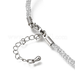 Cordón metálico de poliéster de 3.5 mm para la fabricación de collares con cordón trenzado&nbsp;FB-CBAA152-01P-11