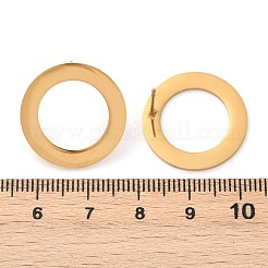 Pendientes de botón de acero inoxidable 304&nbsp;EJEW-B139-01G
