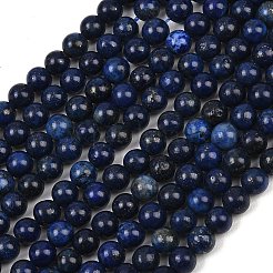16 Zoll Klasse ein runder gefärbter natürlicher Lapislazuli-Perlenstrang&nbsp;GSR6mmC123