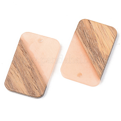 Pendentifs en bois de résine et de noyer&nbsp;RESI-S389-049A-C02