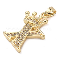 Porte micro ouvrent pendentifs zircone cubique en laiton de placage&nbsp;KK-D535-01X-RS