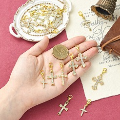 20 Stück 5 Stil Legierung Strass Anhänger Dekorationen&nbsp;HJEW-YW00284