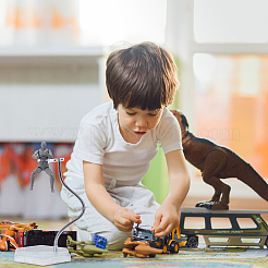 Präsentationsständer für Minifiguren aus Kunststoff mit verstellbarer Halterung aus Schlangenknochen&nbsp;ODIS-WH0070-81A
