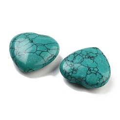 Coeur pierres de palmier synthétiques turquoise&nbsp;G-C134-06A-07