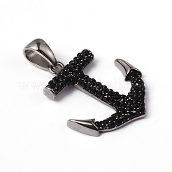 Pendentifs strass en acier inoxydable chirurgical 316&nbsp;LS-STAS-L184-043