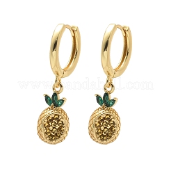 Ottone zirconi Orecchini a cerchio&nbsp;EJEW-Q015-02G