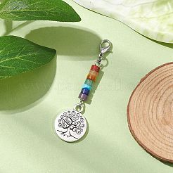 Décorations pendentif arbre de vie en alliage&nbsp;HJEW-JM02062-01