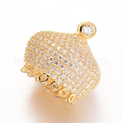 3d micro en laiton de la Couronne préparent pendentifs zircone cubique&nbsp;KK-L134-16G