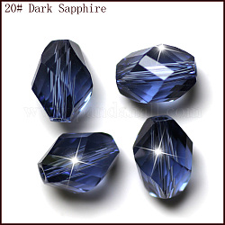 Abalorios de cristal austriaco de imitación, aaa grado, facetados, bicono, azul de Prusia, 6x8mm, agujero: 0.7~0.9 mm