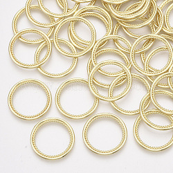 Anneaux connecteurs en alliage, anneau, or clair, 22x1.5mm, diamètre intérieur: 17.5 mm