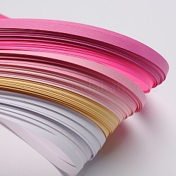6 Farben quilling Papierstreifen, rosa, 530x5 mm, über 120strips / bag, 20strips / Farbe