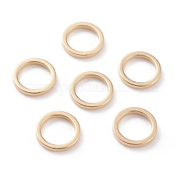 Messing Verbinderring, langlebig plattiert, runden Ring, echtes 24k vergoldet, 8x1 mm, Innendurchmesser: 6 mm