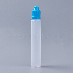 Contenedores de abalorios de plástico, con tapa, columna, azul dodger, 131x22mm, capacidad: 30ml (1.01 fl. oz)