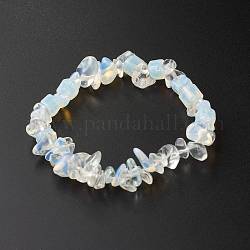 Bracelets extensibles en perles d'opalite pour enfants, diamètre intérieur: 1-7/8 pouce (4.8~5.1 cm)