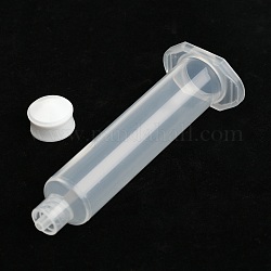 Kunststoff-Dosierspritzen, mit Kolben, Transparent, 91x34x22.5 mm, Bohrung: 2 mm, Kolben: 16x12 mm, Kapazität: 10 ml (0.34 fl. oz)