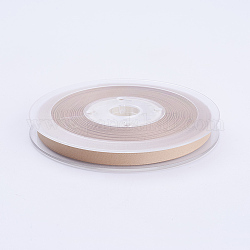 Ruban de satin mat double face, Ruban de satin de polyester, blé, (1/4 pouce) 6 mm, 100yards / roll (91.44m / roll)