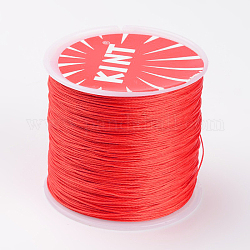 Круглые парафинированные полиэфирные шнуры, оранжево-красный, 0.45 мм, около 174.97 ярда (160 м) / рулон
