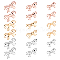 WADORN 18 Sets Bow Decorative Clip Buckles, 9 Styles Bag Cover Wallet Decoration Clasps with Shims Women Dress Sweater Jewlery Crafts Boot Embellishment No-Sewing Bowknot Button for Jacket Coats
