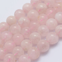 Chapelets de perles en morganite naturelle, ronde, grade AB, 6~6.5mm, Trou: 1mm, Environ 64 pcs/chapelet, 15.5 pouce (39.5 cm)