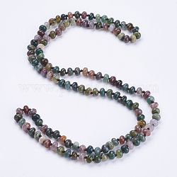 Natürliche indische Achat Perlen Mehrzweck-Halsketten / Wrap Armbänder, Drei-vier-Schleifen Armbänder, facettiert, Abakus, 37.4 Zoll (95 cm)