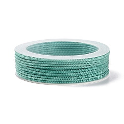 Braided Nylon Threads, Dyed, Knotting Cord, for Chinese Knotting, Crafts and Jewelry Making, Turquoise, 1.5mm, about 13.12 yards(12m)/roll